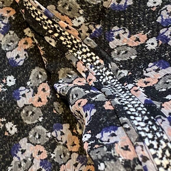 BCBG - GENERATION - EYE CATCHING WOMEN’S BLACK, WHITE & FLORAL TWEED JACKET- B16 - Picture 8 of 12